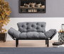 Atelier Del Sofa Nitta - Sofá-Cama de 2 Plazas Gris